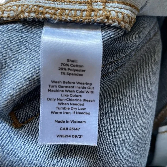 Talbots Stovepipe Jeans Women’s 12 Blue Medium Wash Cropped Wide Leg High Rise - Picture 15 of 15